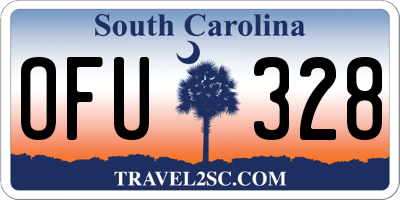 SC license plate OFU328