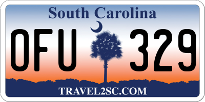 SC license plate OFU329