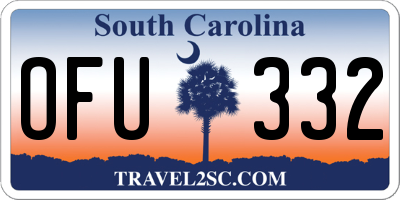 SC license plate OFU332