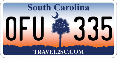 SC license plate OFU335