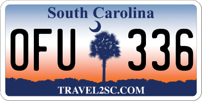 SC license plate OFU336