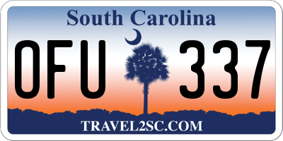 SC license plate OFU337