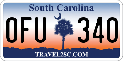 SC license plate OFU340