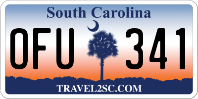 SC license plate OFU341