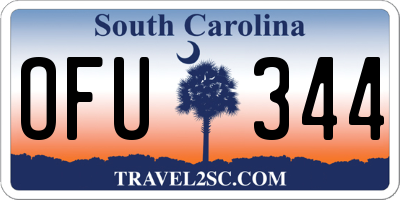 SC license plate OFU344