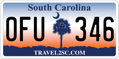 SC license plate OFU346