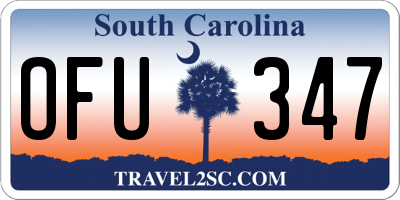 SC license plate OFU347