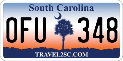 SC license plate OFU348