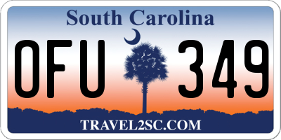 SC license plate OFU349