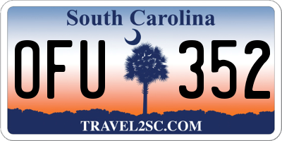 SC license plate OFU352