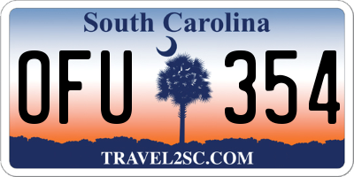SC license plate OFU354