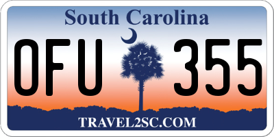 SC license plate OFU355