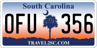 SC license plate OFU356