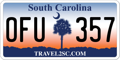 SC license plate OFU357