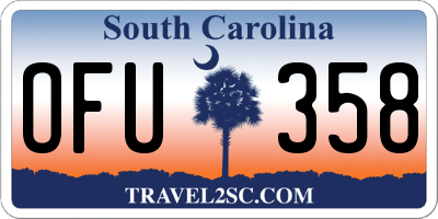 SC license plate OFU358