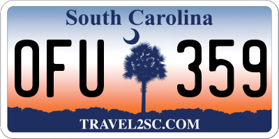 SC license plate OFU359
