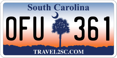 SC license plate OFU361