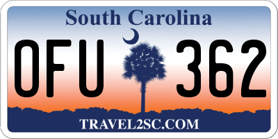SC license plate OFU362