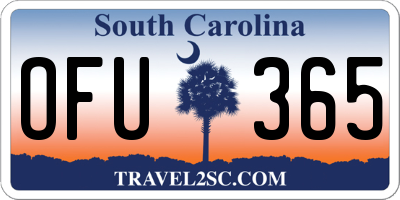 SC license plate OFU365