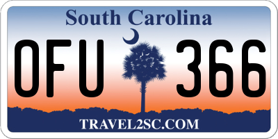 SC license plate OFU366