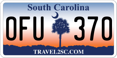SC license plate OFU370