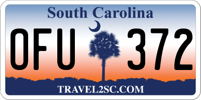 SC license plate OFU372