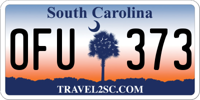 SC license plate OFU373