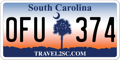 SC license plate OFU374