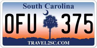 SC license plate OFU375