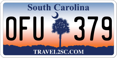 SC license plate OFU379