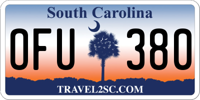 SC license plate OFU380