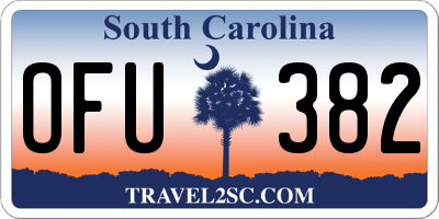 SC license plate OFU382