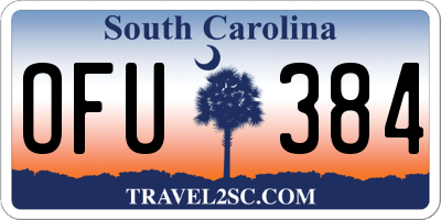 SC license plate OFU384