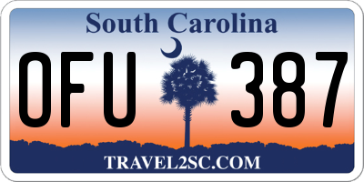 SC license plate OFU387