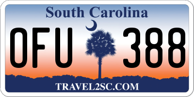 SC license plate OFU388