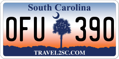 SC license plate OFU390