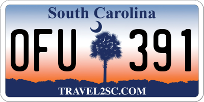 SC license plate OFU391