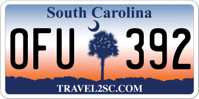 SC license plate OFU392