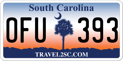 SC license plate OFU393