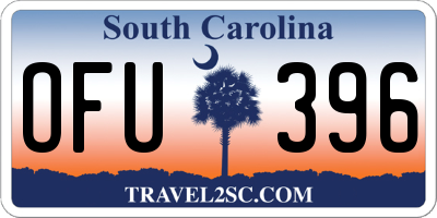SC license plate OFU396