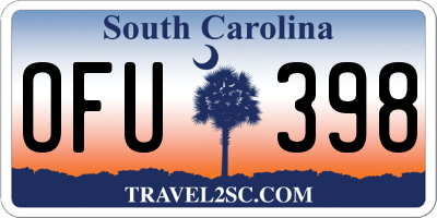 SC license plate OFU398