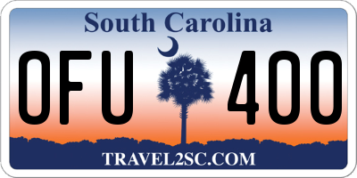 SC license plate OFU400