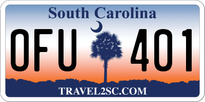 SC license plate OFU401