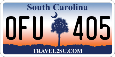 SC license plate OFU405