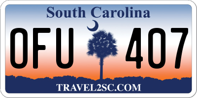 SC license plate OFU407