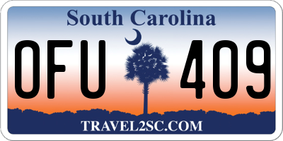 SC license plate OFU409