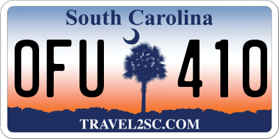 SC license plate OFU410