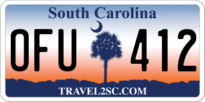 SC license plate OFU412