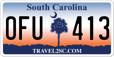 SC license plate OFU413