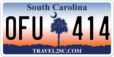 SC license plate OFU414